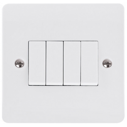 CLICK MODE 10A 4 GANG 2 WAY SWITCH SINGLE PLATE
