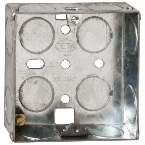 1 GANG 25MM FLUSH METAL CHOP IN BOX