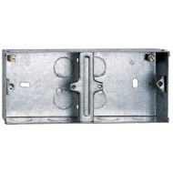1 GANG + 1 GANG TWIN 35MM FLUSH METAL CHOP IN BOX