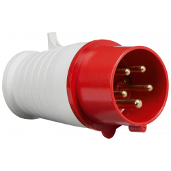 16A 4 PIN & EARTH PLUG 415 VOLT RED
