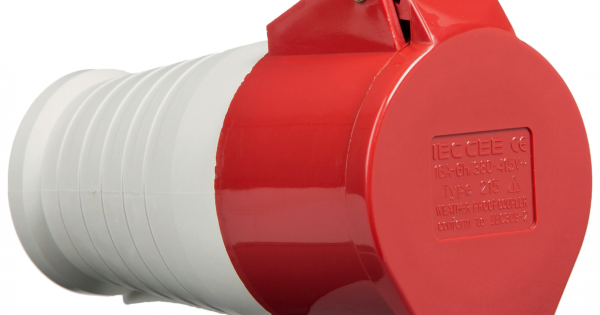 16A 4 PIN & EARTH TRAILING SOCKET 415 VOLT RED