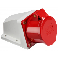 16A 4 PIN & EARTH WALL SOCKET 415 VOLT RED