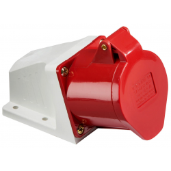 32A 4 PIN & EARTH WALL SOCKET 415 VOLT RED