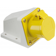 16A 2 PIN & EARTH WALL SOCKET 110 VOLT YELLOW