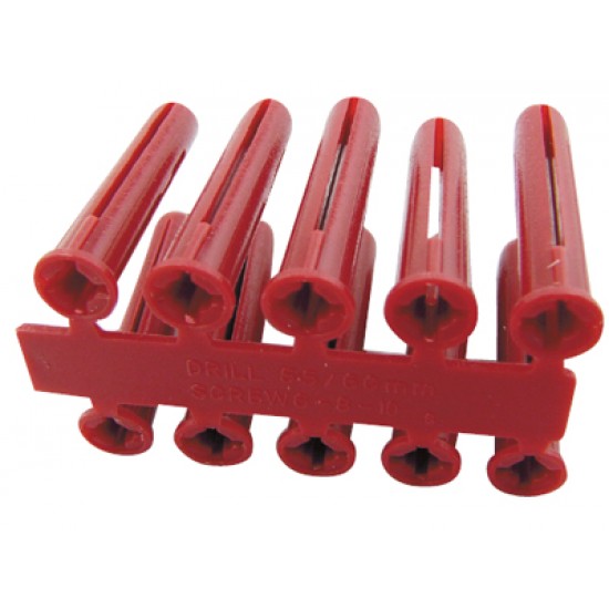 RED FIXING PLUG (BOX OF 100)