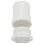 20MM ADAPTOR - FEMALE THREAD & MALE BUSH WHITE