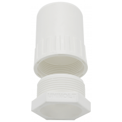 20MM ADAPTOR - FEMALE THREAD & MALE BUSH WHITE