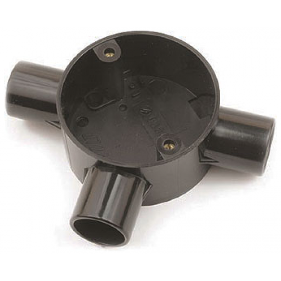 20MM TEE BOX - BLACK