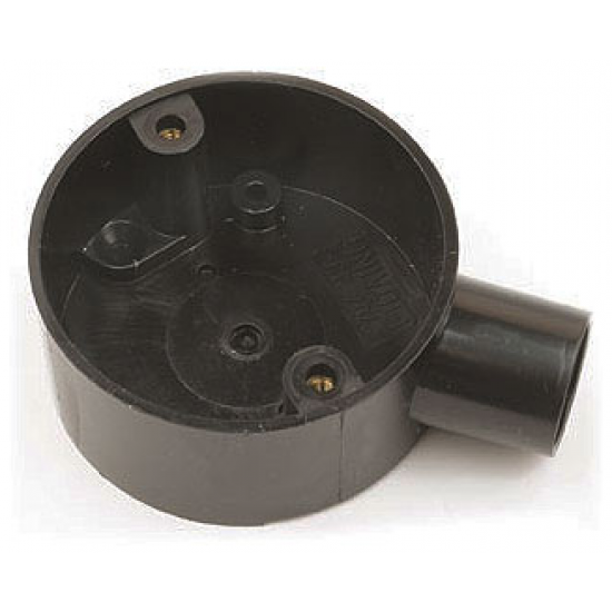 25MM TERMINAL / END BOX - BLACK