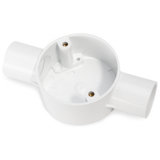25MM THROUGH BOX - WHITE