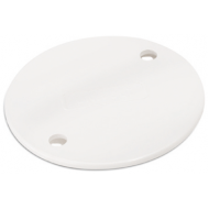 CIRCULAR CONDUIT BOX LID - WHITE