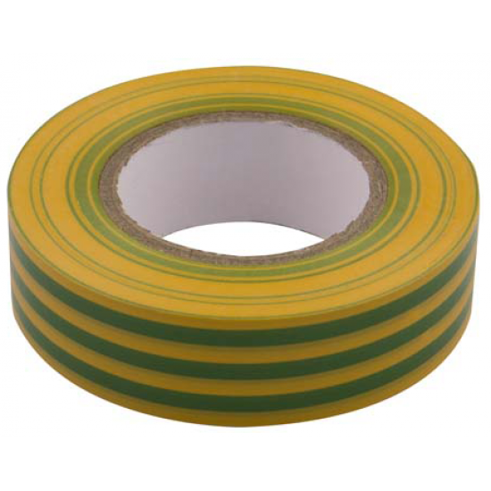 33M X 19MM GREEN/YELLOW PVC TAPE