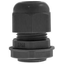 UNICRIMP 25MM BLACK NYLON TRS GLAND 13-18MM HOLE IP68 **SOLD PER 1 GLAND**
