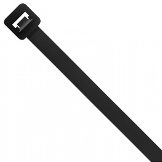 UNICRIMP 370MM X 4.8MM BLACK CABLE TIES (100 PACK)