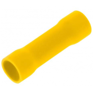 YELLOW 6MM INSULATED BUTT SPLICE CRIMP TERMINAL (100 PACK)