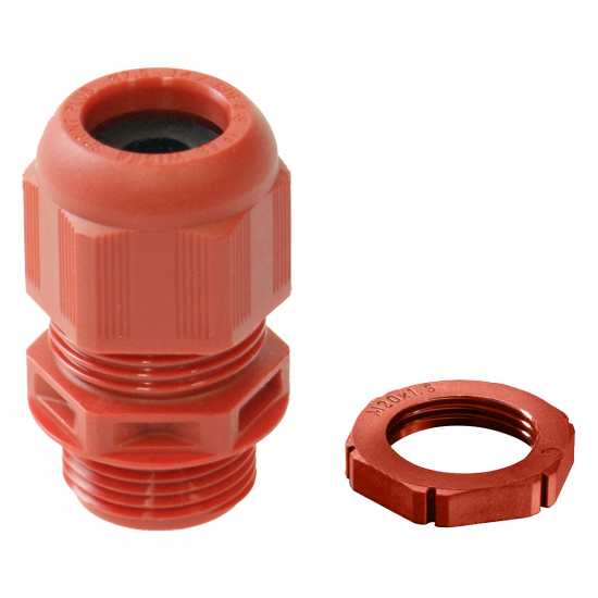 20MM RED NYLON TRS GLAND 7.5MM-14MM HOLE IP68 **SOLD PER 1 GLAND**